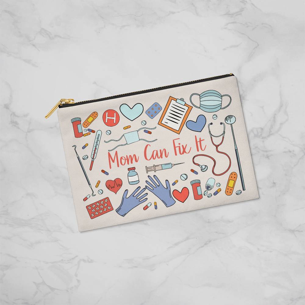 Mom can fix it Small Zippered pouch - Kim’s Signature Beauty & Accessories    