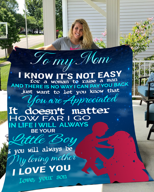 Mom from Son Blanket (50X60) - Kim’s Signature Beauty & Accessories    