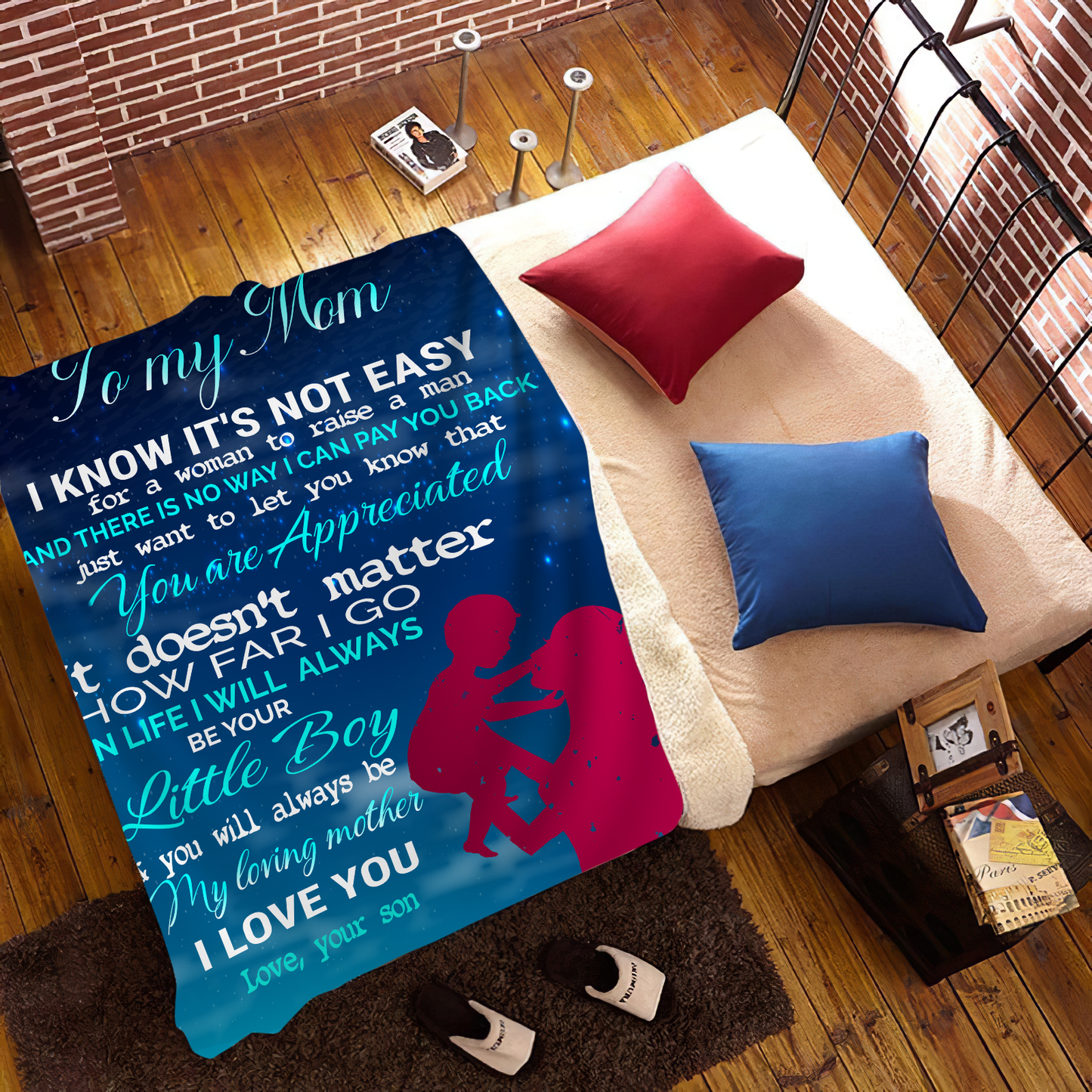 Mom from Son Blanket (50X60) - Kim’s Signature Beauty & Accessories    