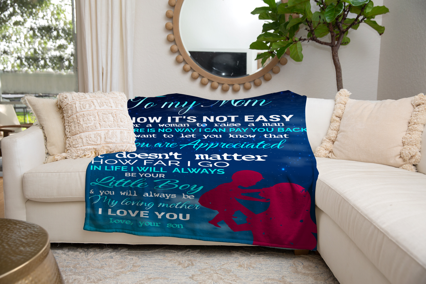 Mom from Son Blanket (50X60) - Kim’s Signature Beauty & Accessories    