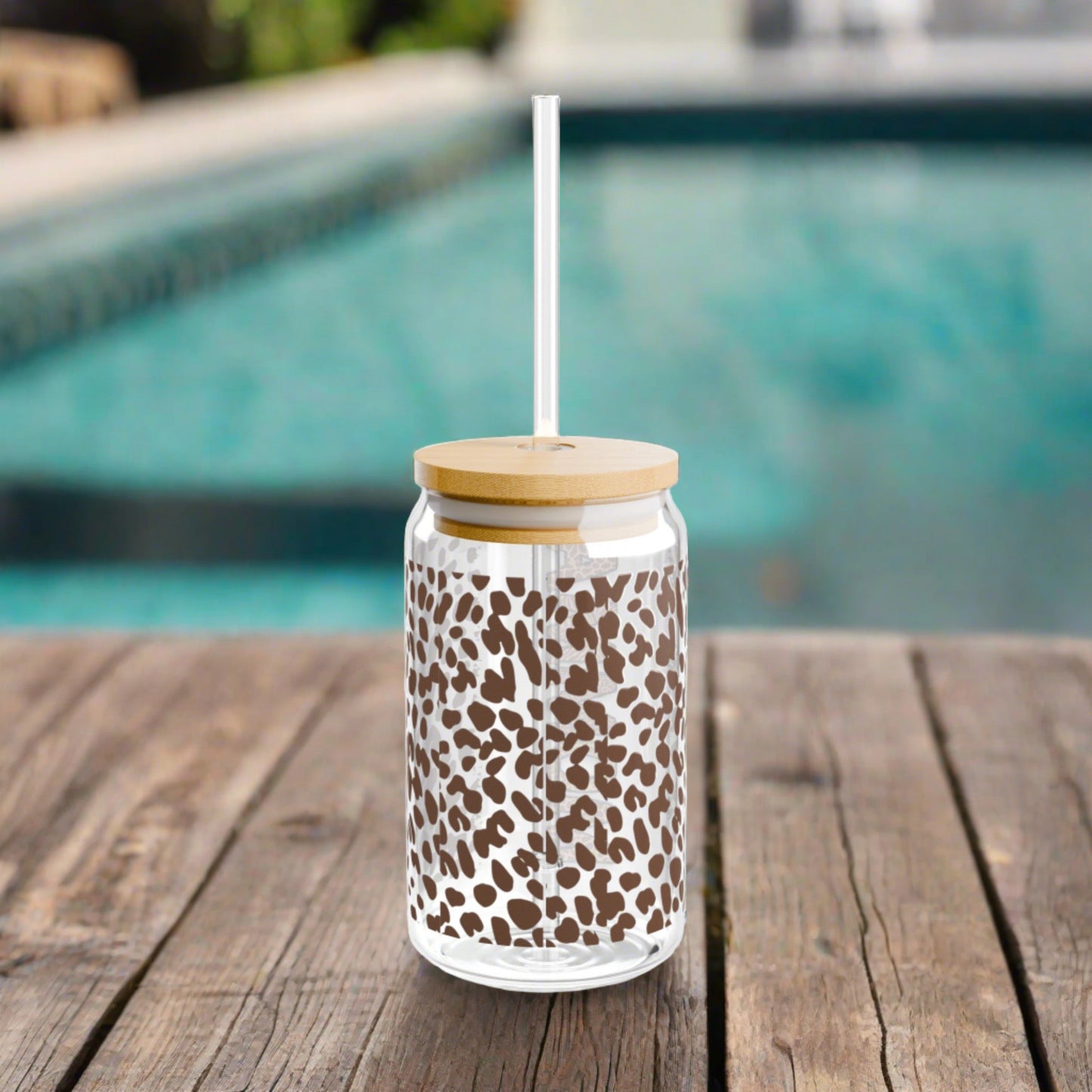 Momma Leopard Sipper Glass, 16oz - Kim’s Signature Beauty & Accessories    