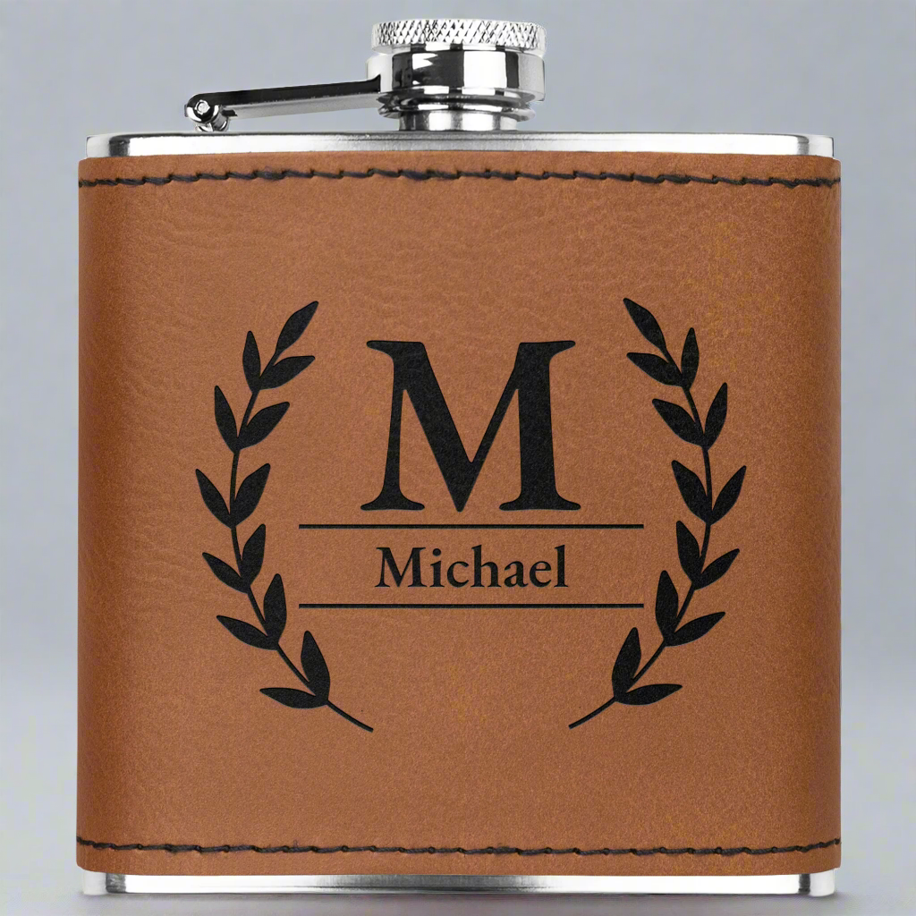 Monogramed 6oz Flask - Kim’s Signature Beauty & Accessories    