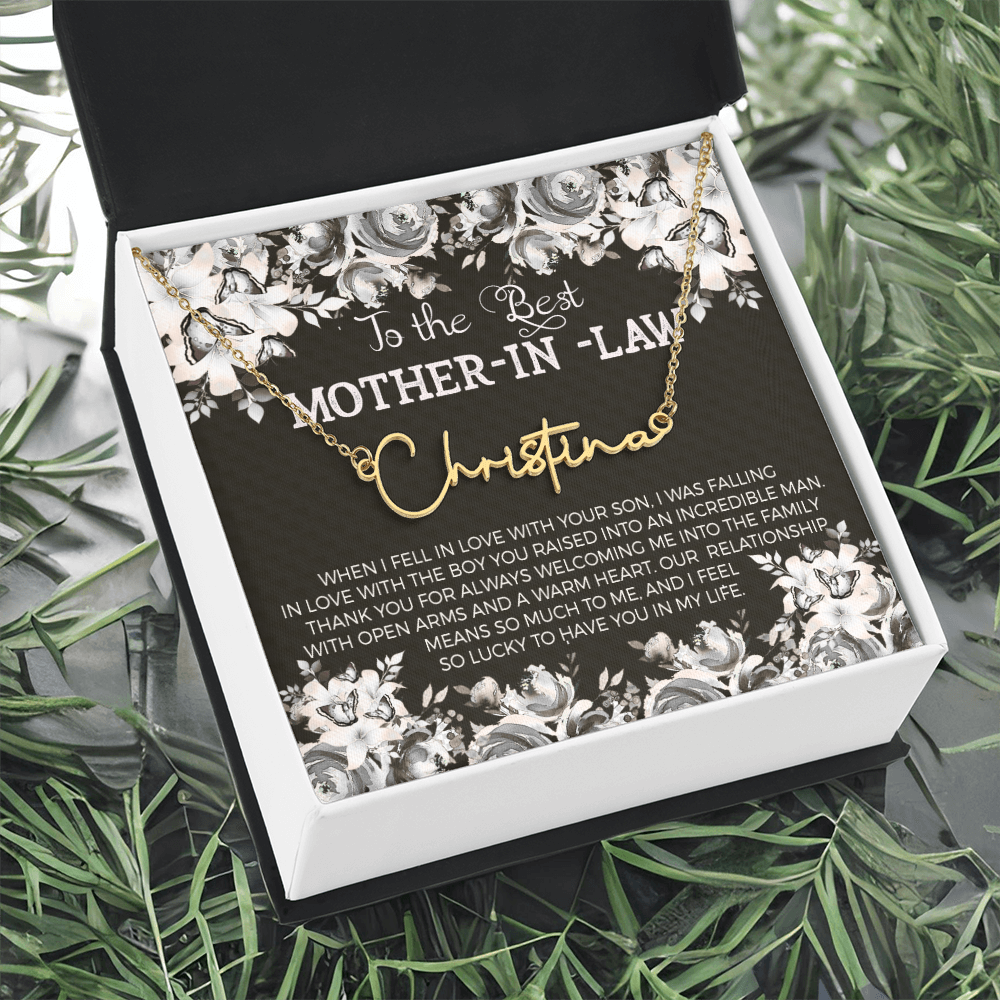 Mother In Law Personalized Message & Necklace - Kim’s Signature Beauty & Accessories