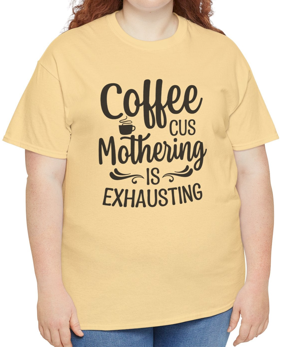 Mothering Is Exhausting | Cotton Tee - Kim’s Signature Beauty & Accessories    