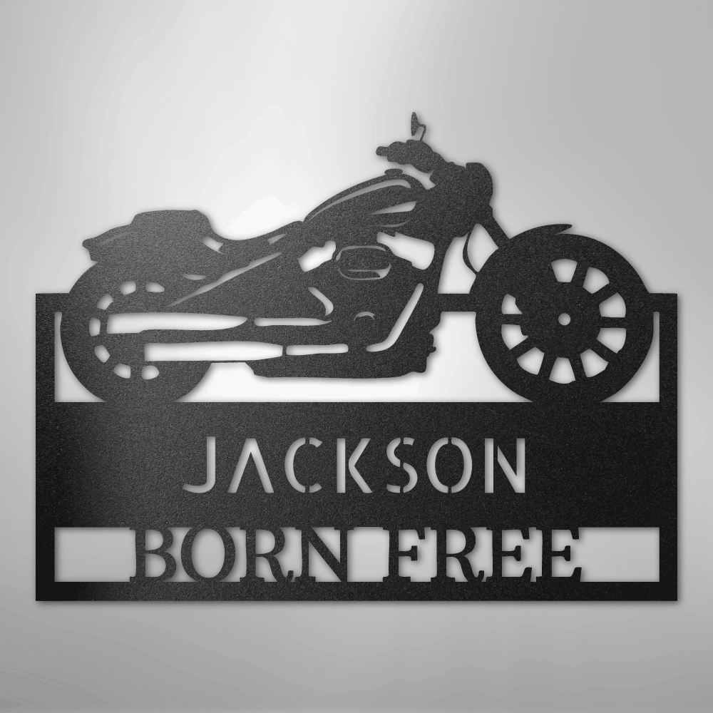 Moto Shop Monogram - Steel Sign - Kim’s Signature Beauty & Accessories