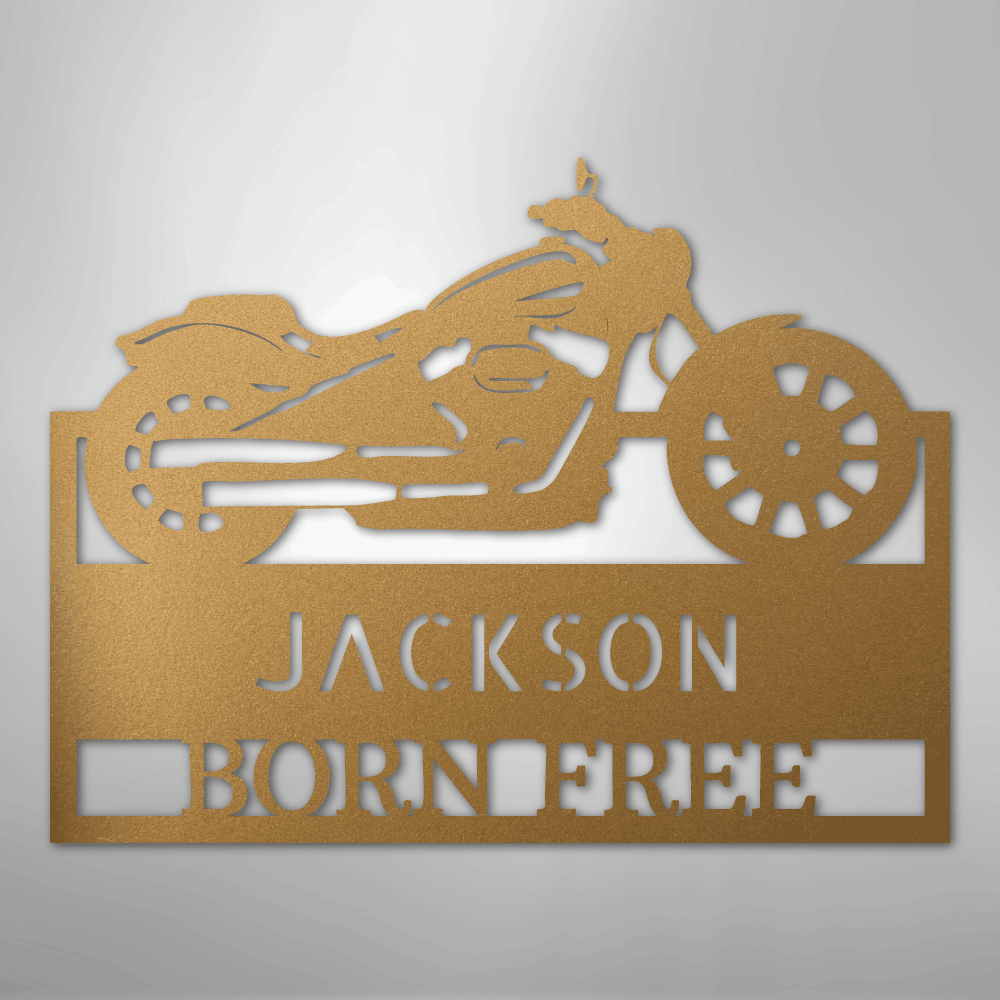 Moto Shop Monogram - Steel Sign - Kim’s Signature Beauty & Accessories
