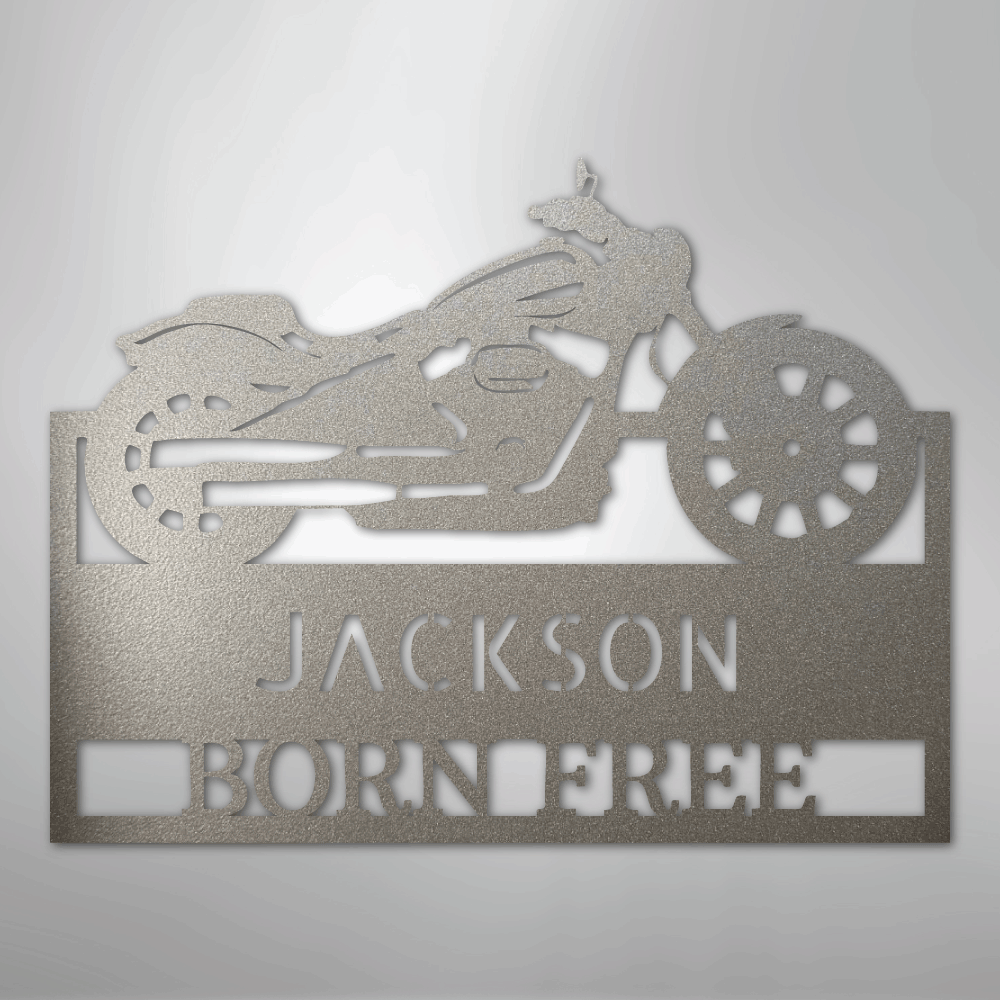 Moto Shop Monogram - Steel Sign - Kim’s Signature Beauty & Accessories