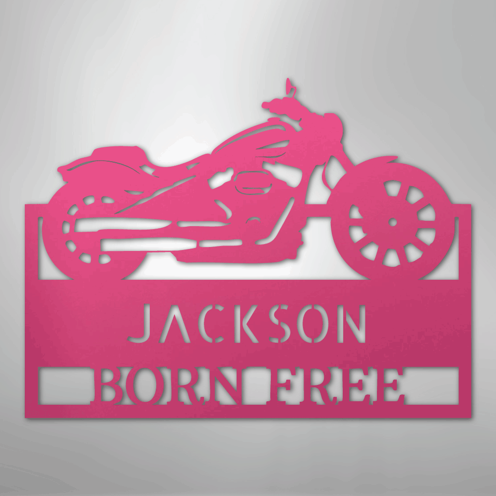 Moto Shop Monogram - Steel Sign - Kim’s Signature Beauty & Accessories