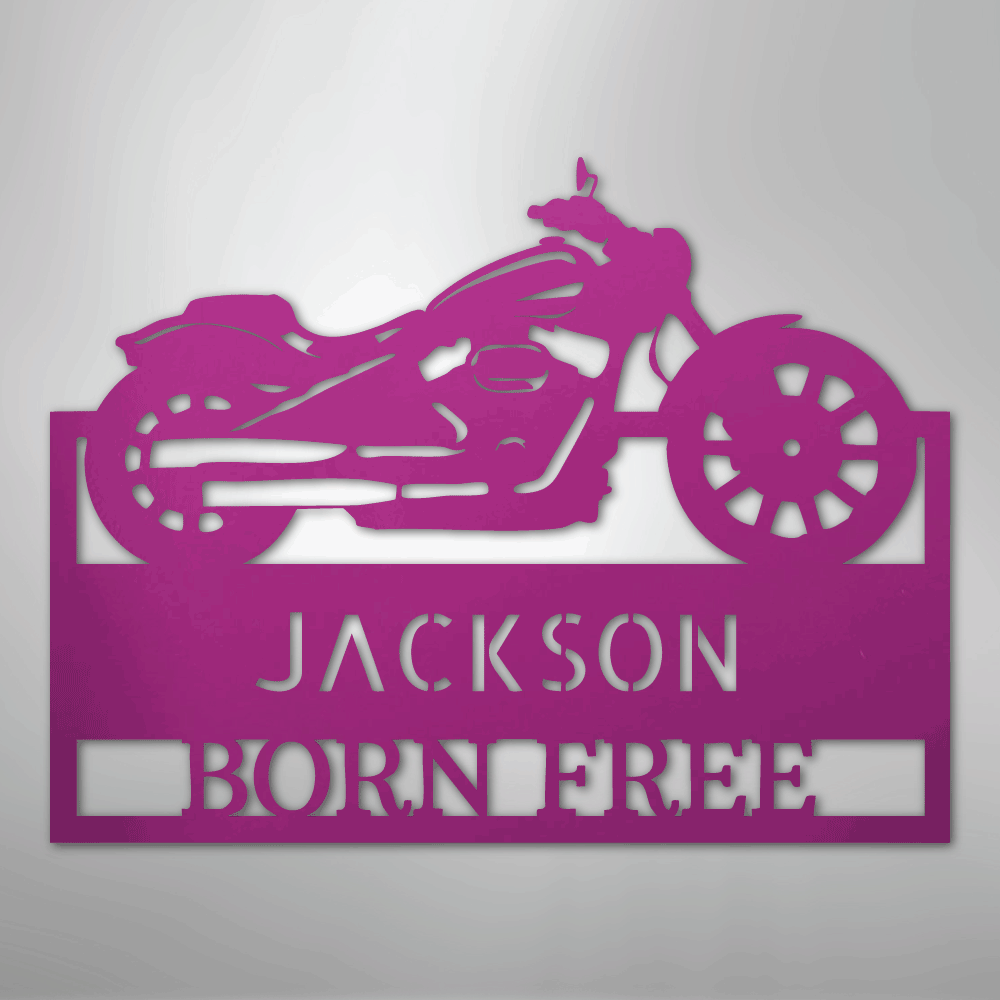 Moto Shop Monogram - Steel Sign - Kim’s Signature Beauty & Accessories