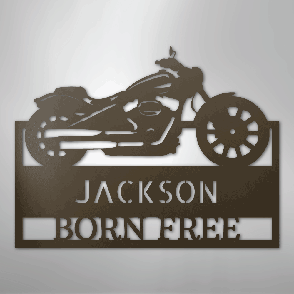 Moto Shop Monogram - Steel Sign - Kim’s Signature Beauty & Accessories