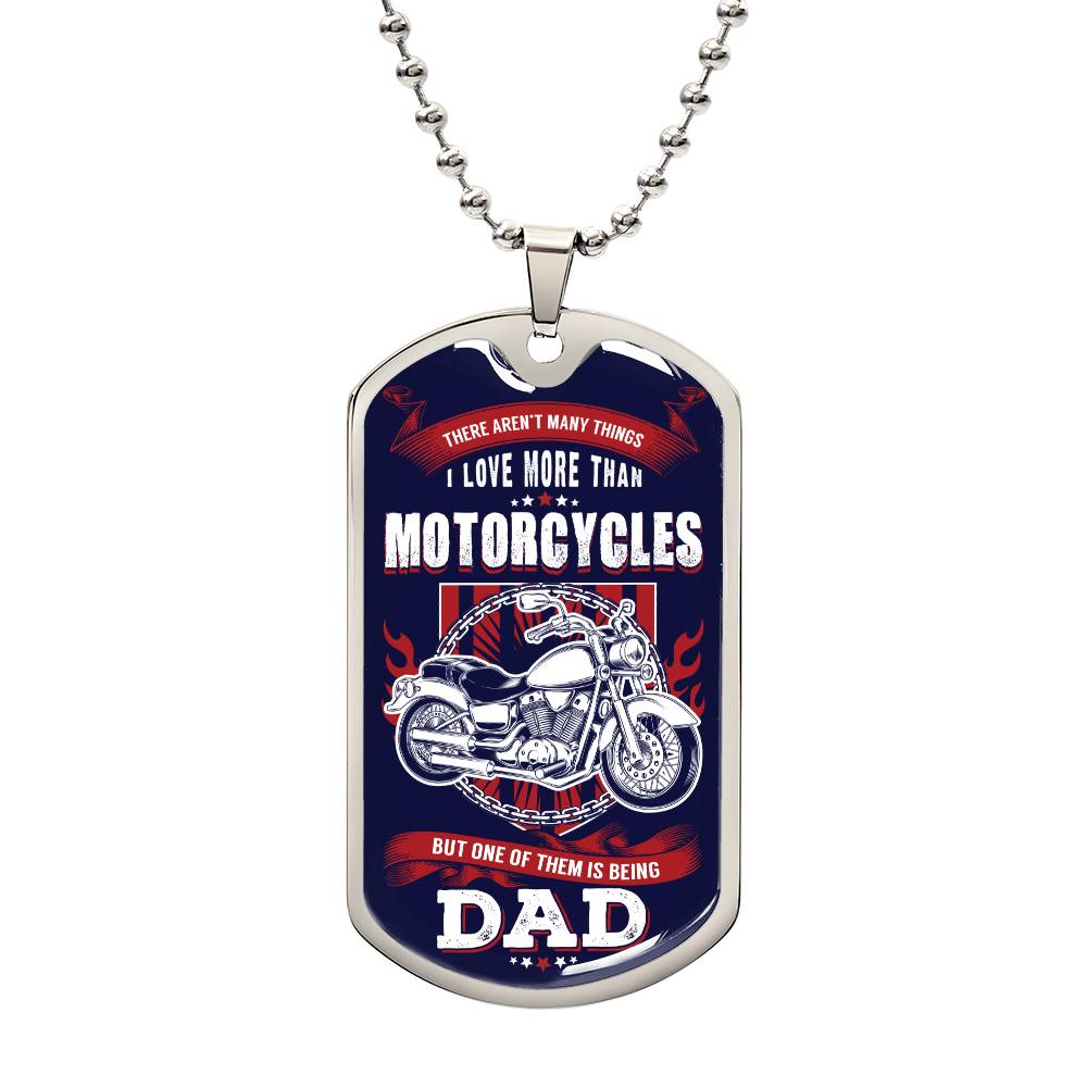 Motorcycle Dad- Dog Tag Necklace - Kim’s Signature Beauty & Accessories    