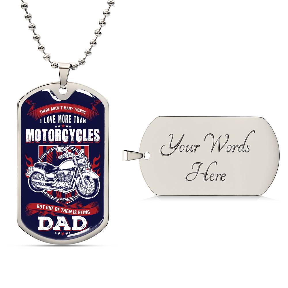 Motorcycle Dad- Dog Tag Necklace - Kim’s Signature Beauty & Accessories    
