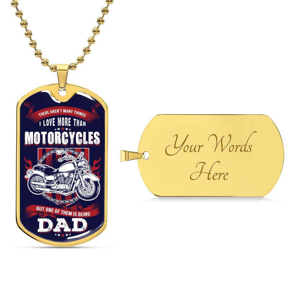 Motorcycle Dad- Dog Tag Necklace - Kim’s Signature Beauty & Accessories    