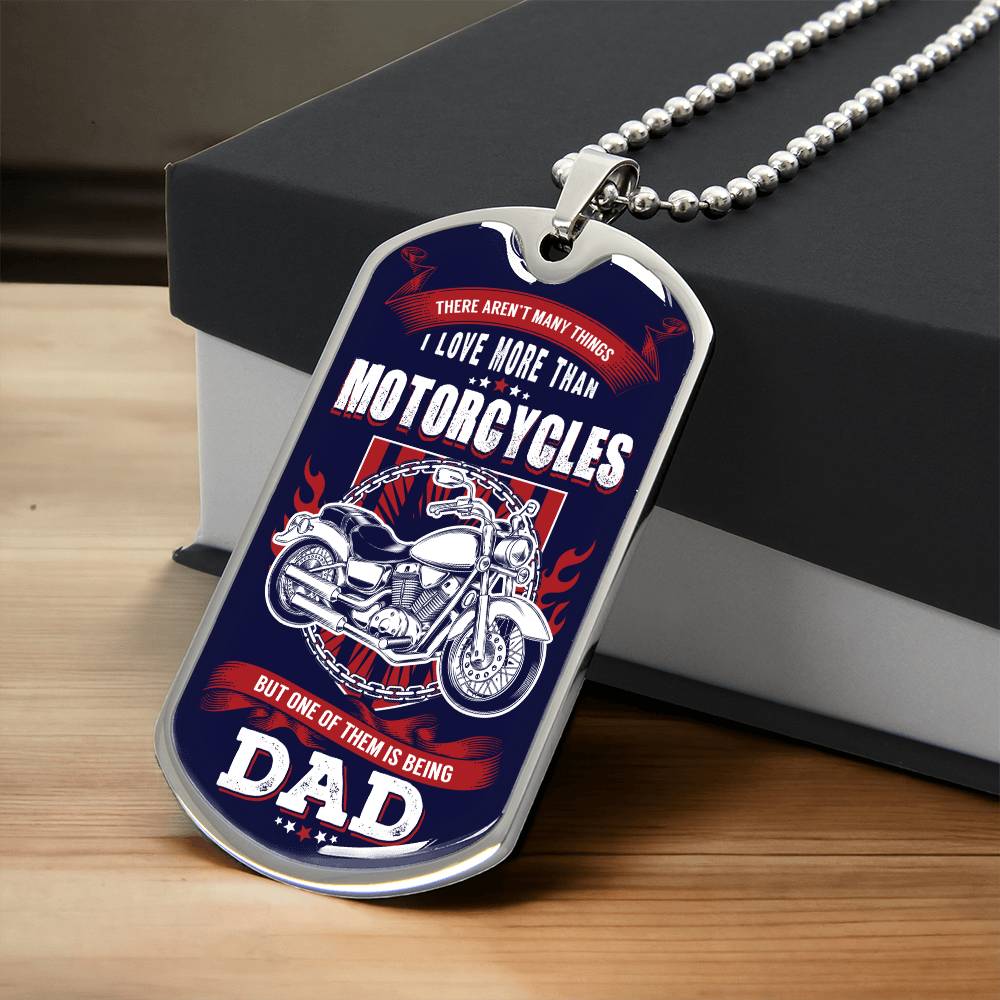 Motorcycle Dad- Dog Tag Necklace - Kim’s Signature Beauty & Accessories    