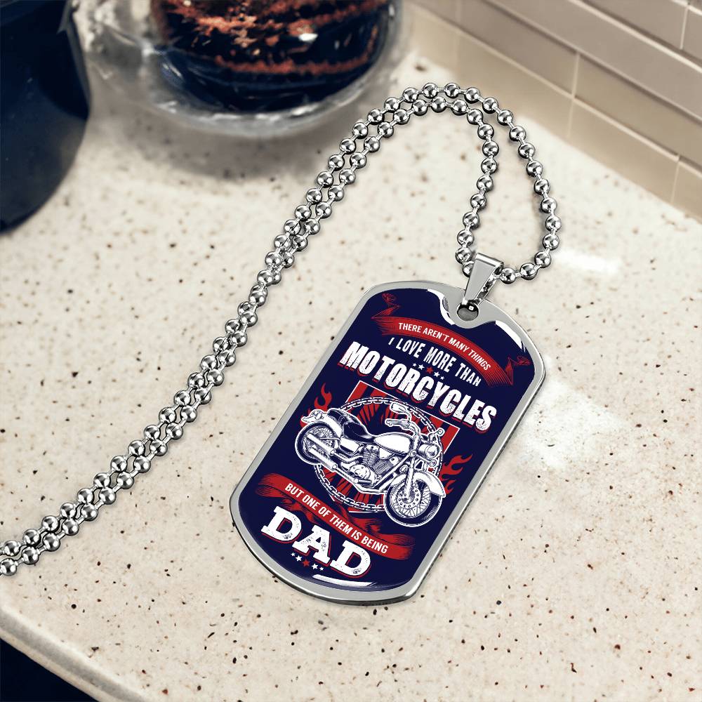 Motorcycle Dad- Dog Tag Necklace - Kim’s Signature Beauty & Accessories    