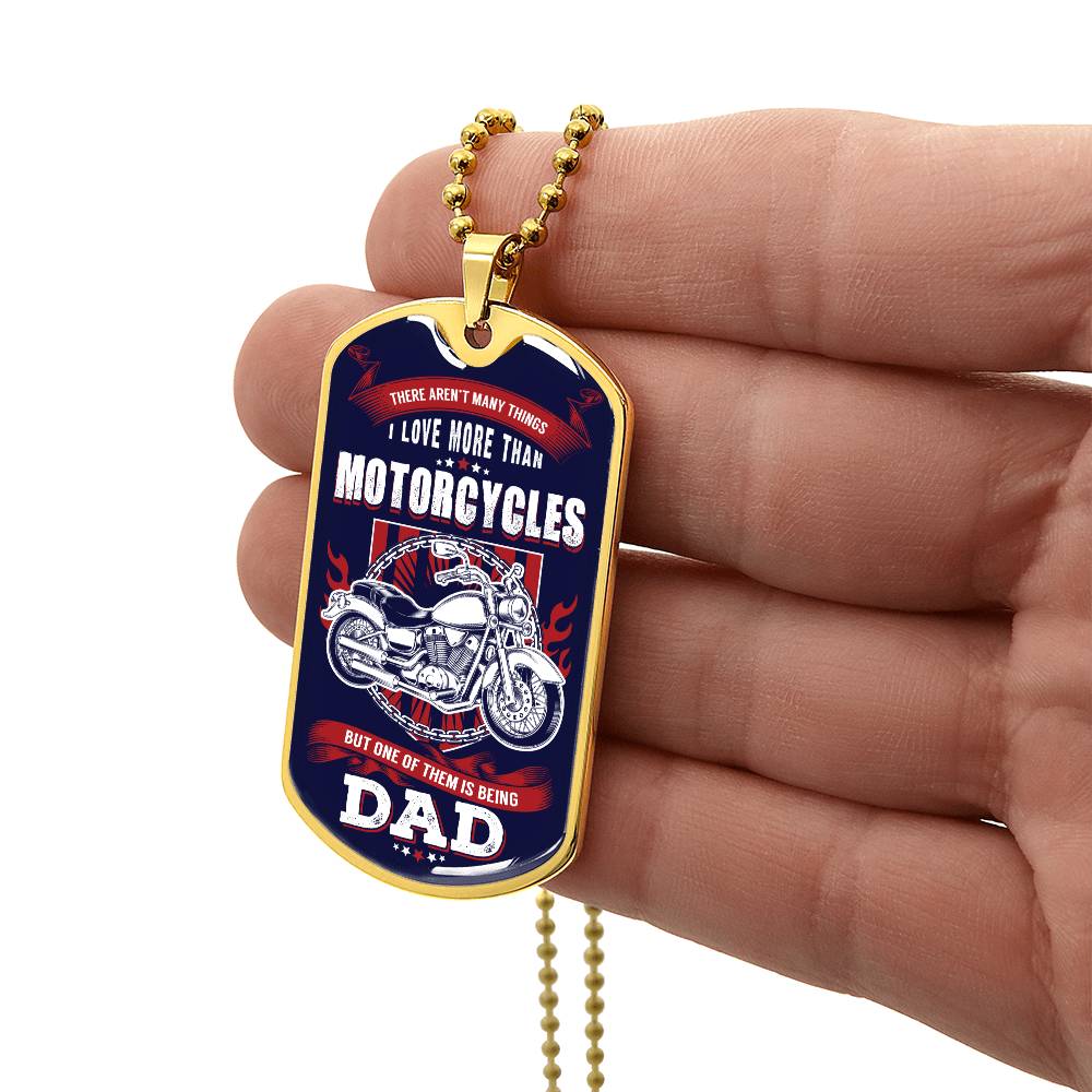 Motorcycle Dad- Dog Tag Necklace - Kim’s Signature Beauty & Accessories    
