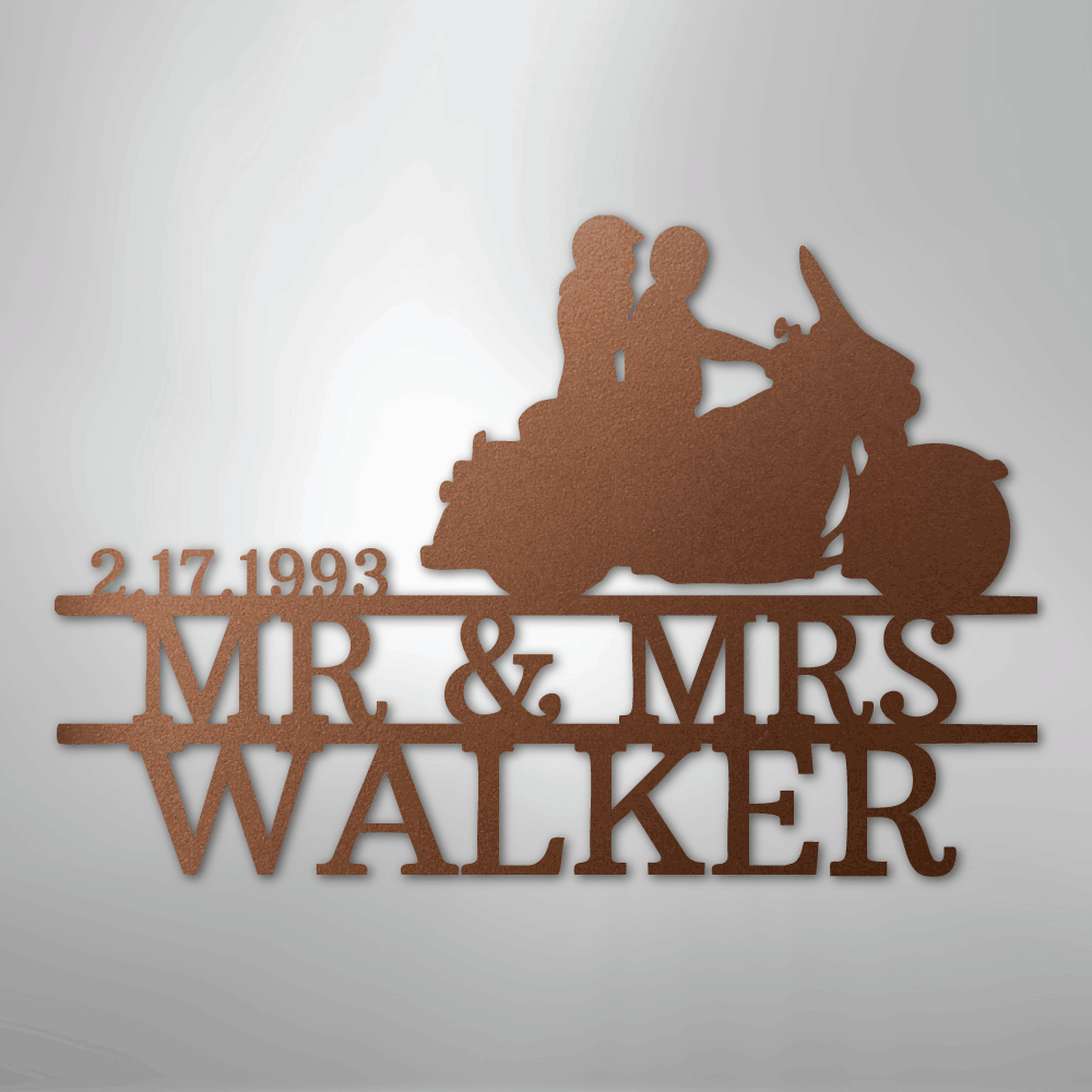 Motorcycle Metal Wall Art | Personalize - Kim’s Signature Beauty & Accessories