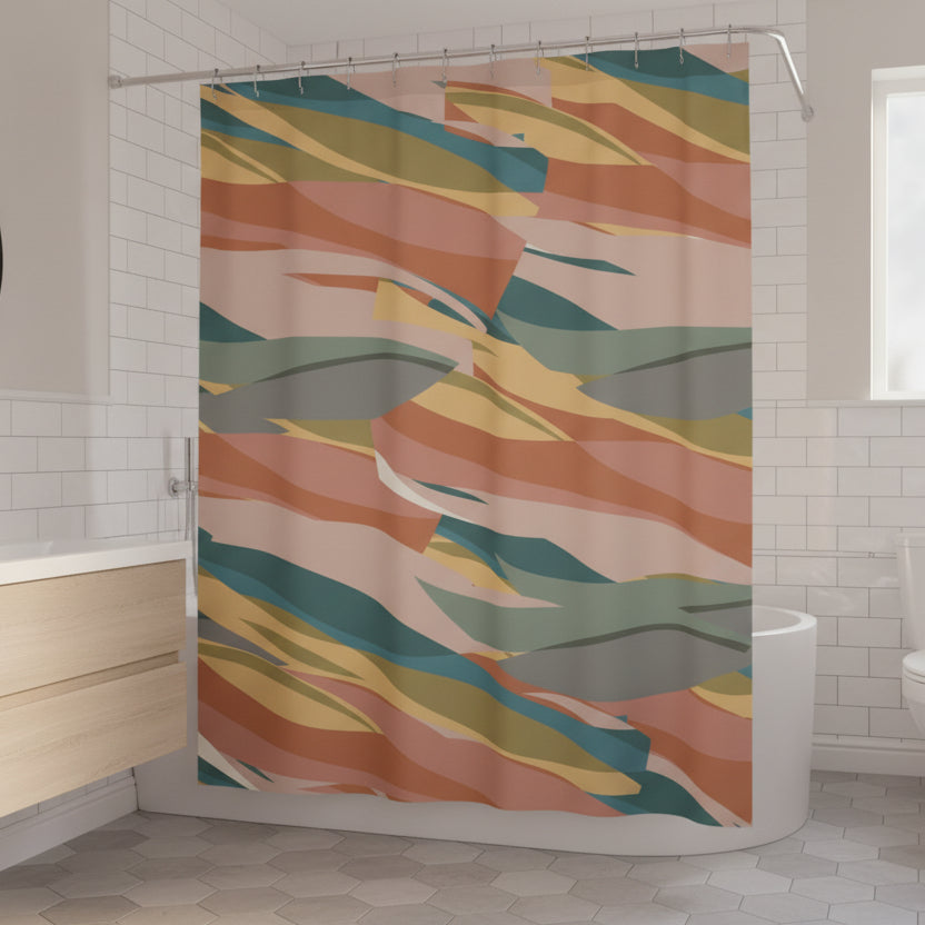 Multi Color Abstract | Shower Curtain - Kim’s Signature Beauty & Accessories    