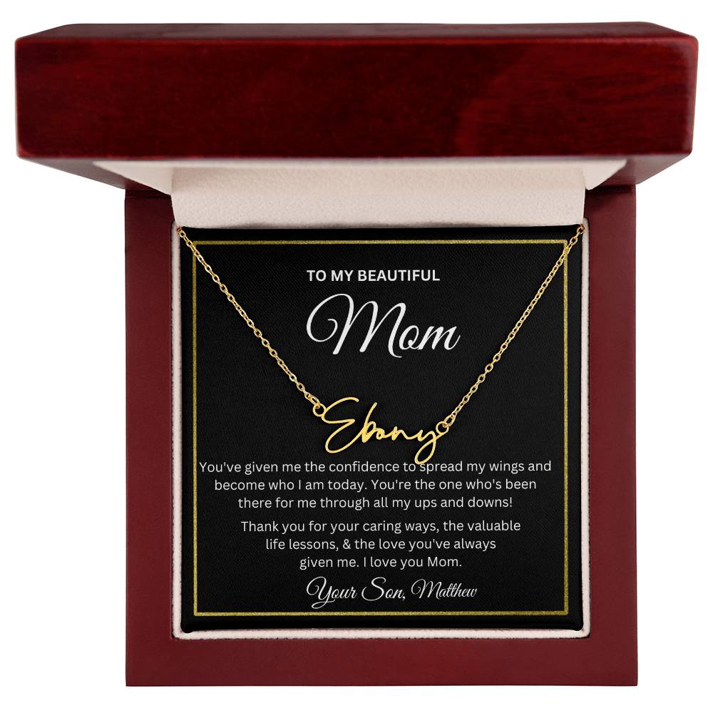 My Beautiful Mom, From Son (Personalize) - Kim’s Signature Beauty & Accessories    
