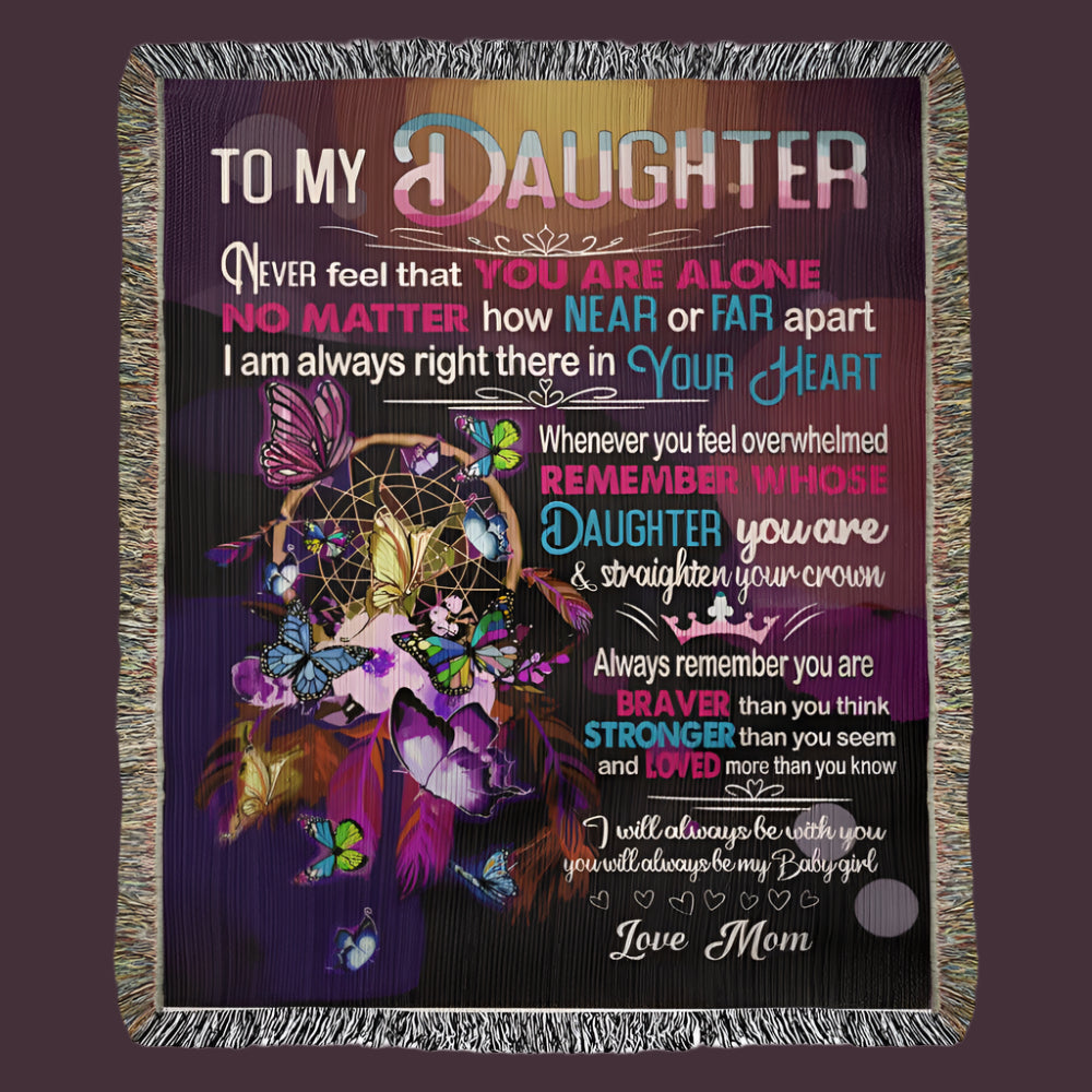 My Daughter, Never Alone (50X60) Blanket - Kim’s Signature Beauty & Accessories    