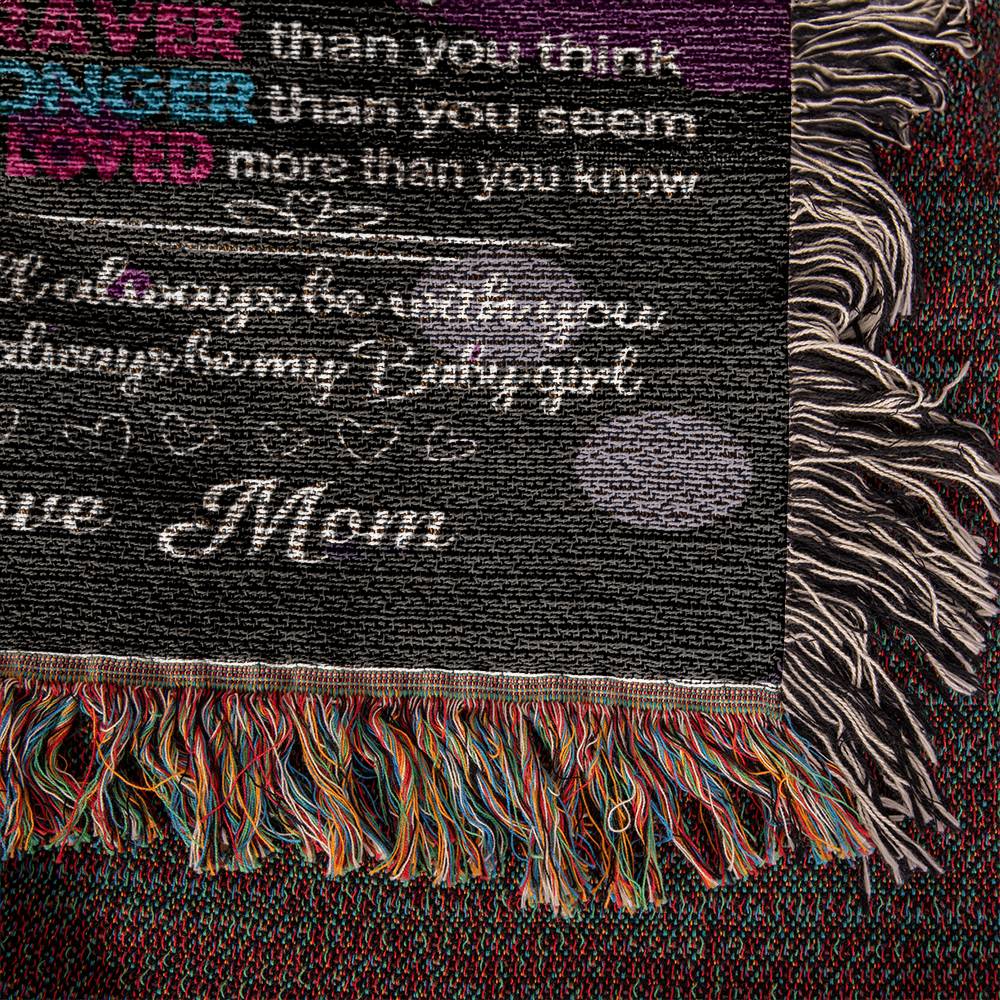 My Daughter, Never Alone (50X60) Blanket - Kim’s Signature Beauty & Accessories    