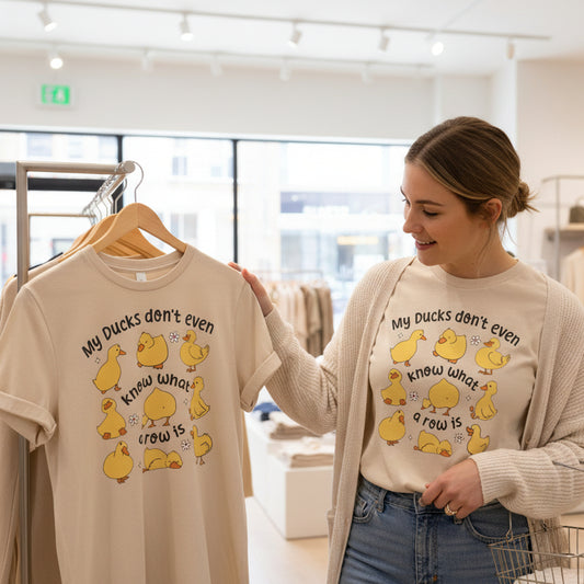 My Ducks Don’t Know What a Row Is – Funny Chaos Tee - Kim’s Signature Beauty & Accessories    