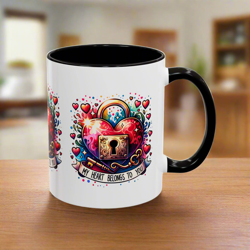 My Heart Belongs to You Colorful Mugs (11oz, 15oz) - Kim’s Signature Beauty & Accessories    