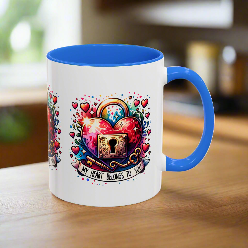 My Heart Belongs to You Colorful Mugs (11oz, 15oz) - Kim’s Signature Beauty & Accessories    