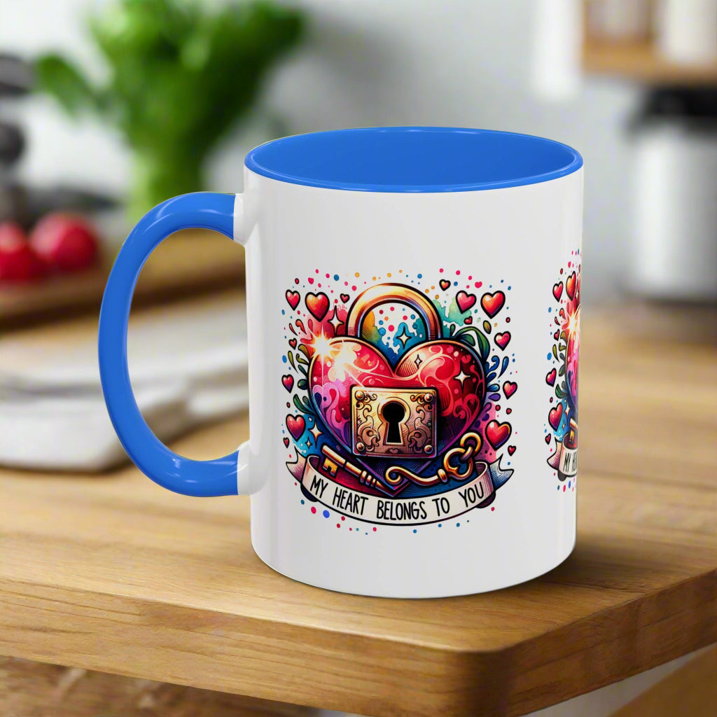 My Heart Belongs to You Colorful Mugs (11oz, 15oz) - Kim’s Signature Beauty & Accessories    