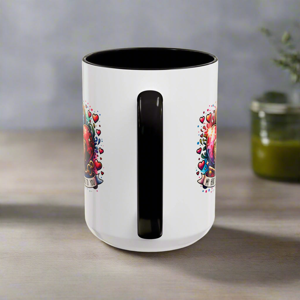 My Heart Belongs to You Colorful Mugs (11oz, 15oz) - Kim’s Signature Beauty & Accessories    