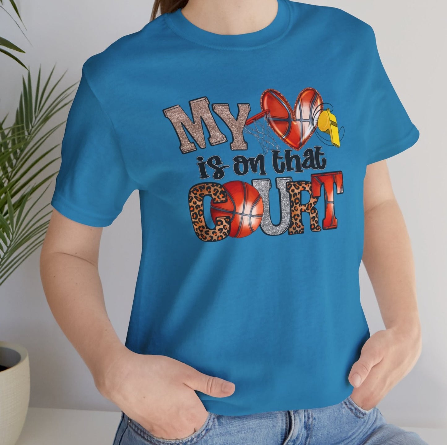 My Heart is on the Court: Mom Supporter Tee - Kim’s Signature Beauty & Accessories    