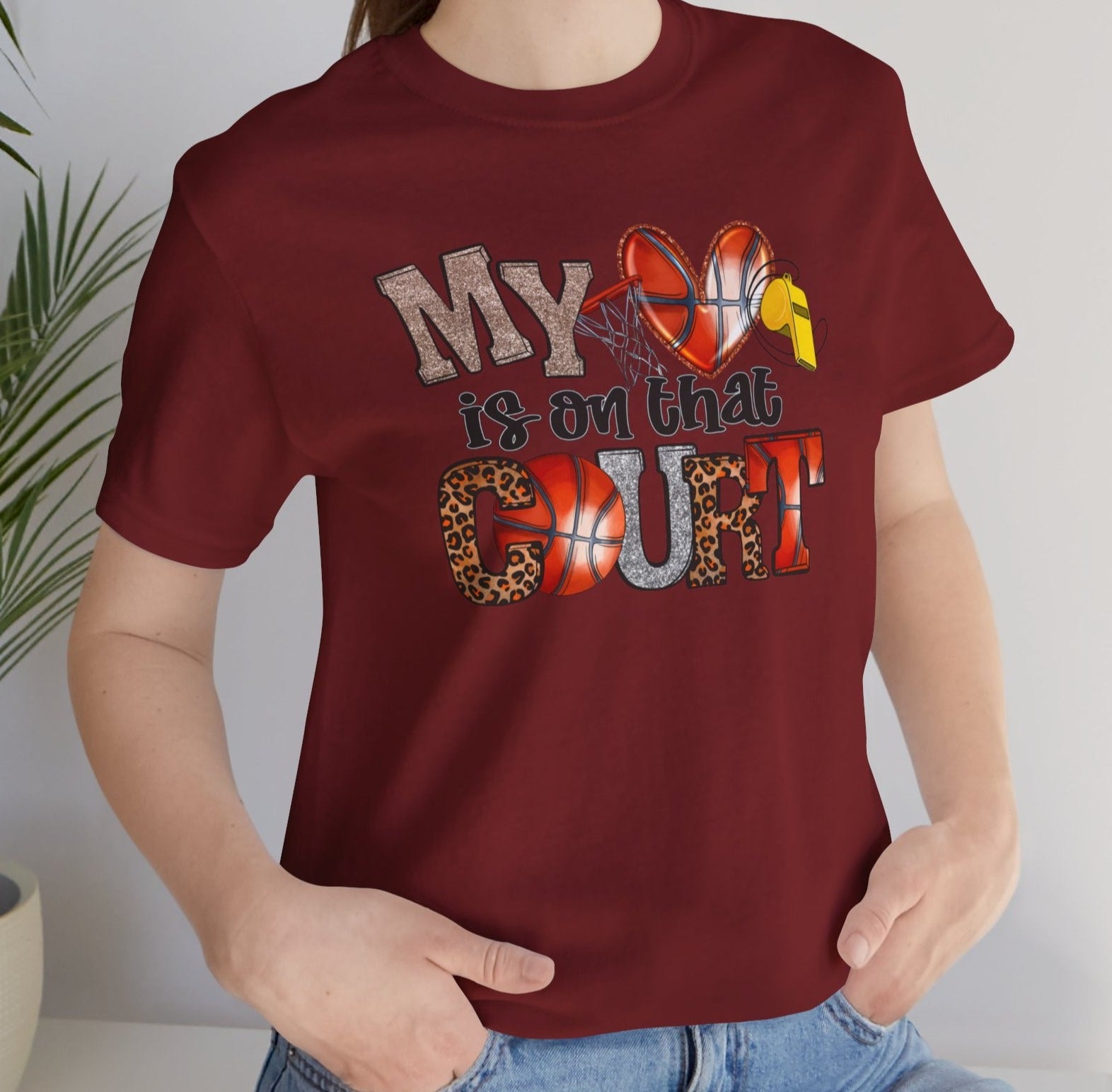 My Heart is on the Court: Mom Supporter Tee - Kim’s Signature Beauty & Accessories    