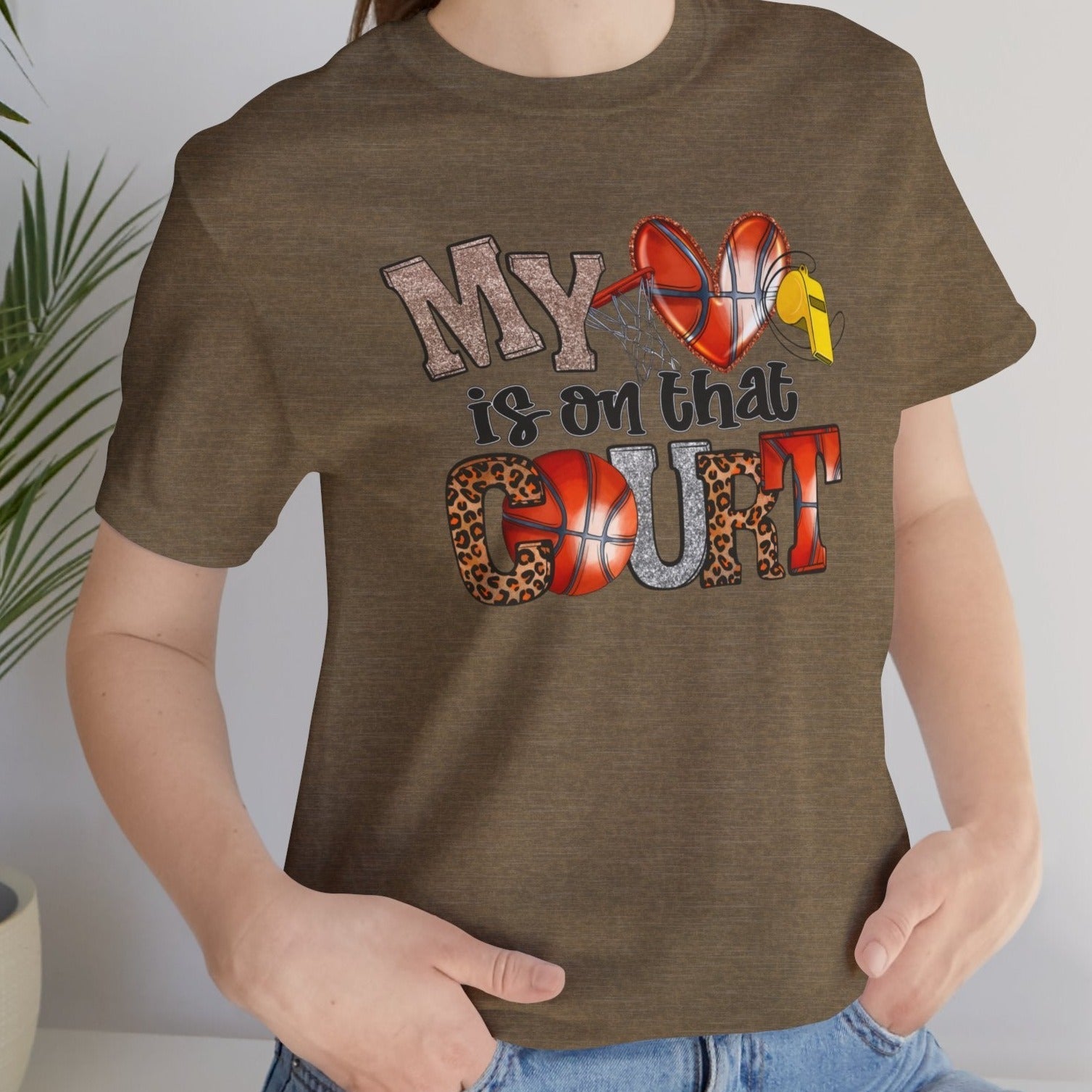 My Heart is on the Court: Mom Supporter Tee - Kim’s Signature Beauty & Accessories    