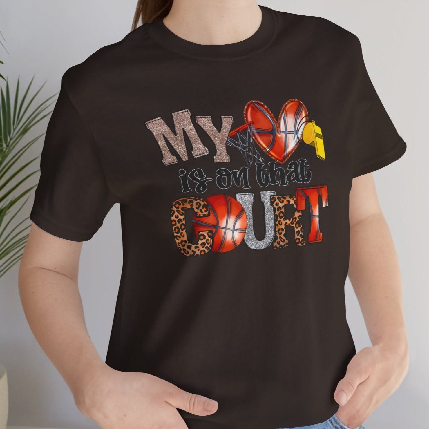 My Heart is on the Court: Mom Supporter Tee - Kim’s Signature Beauty & Accessories    