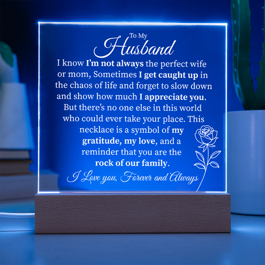 My Husband, I Appreciate You – Acrylic LED Light Plaque - Kim’s Signature Beauty & Accessories    