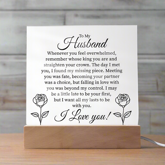 My Husband, My King Acrylic Light - Kim’s Signature Beauty & Accessories    