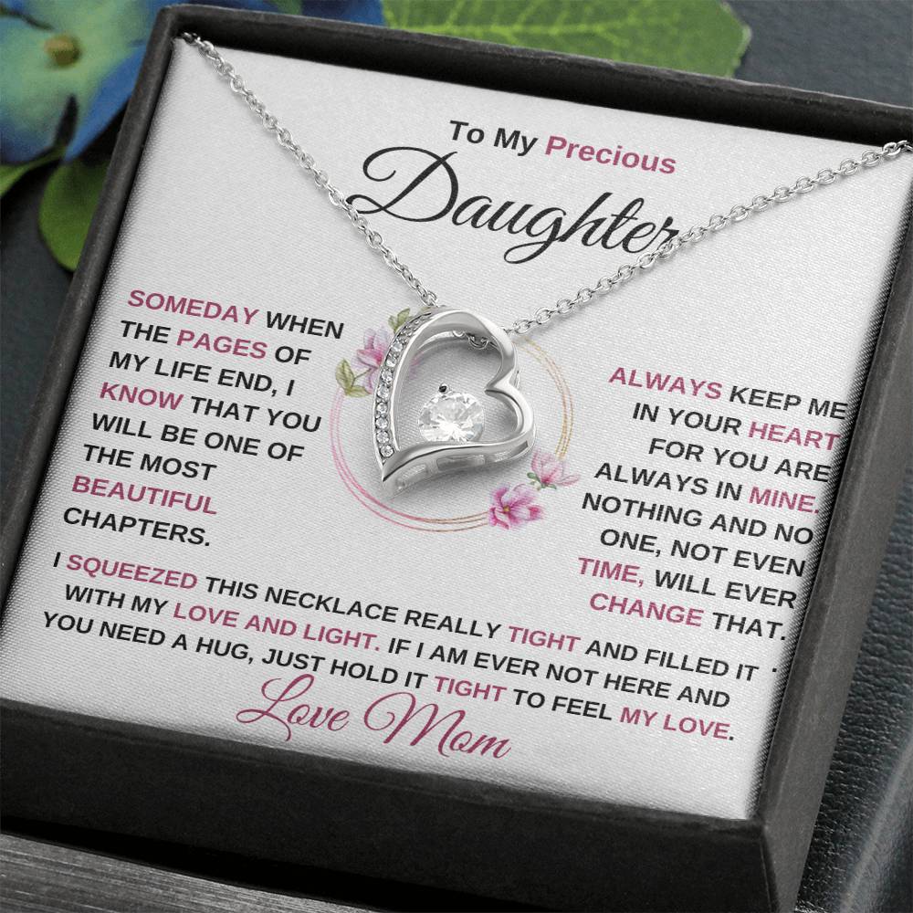 My Precious Daughter Forever Love Heart Necklace - Kim’s Signature Beauty & Accessories    