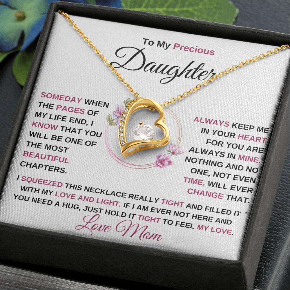 My Precious Daughter Forever Love Heart Necklace - Kim’s Signature Beauty & Accessories    
