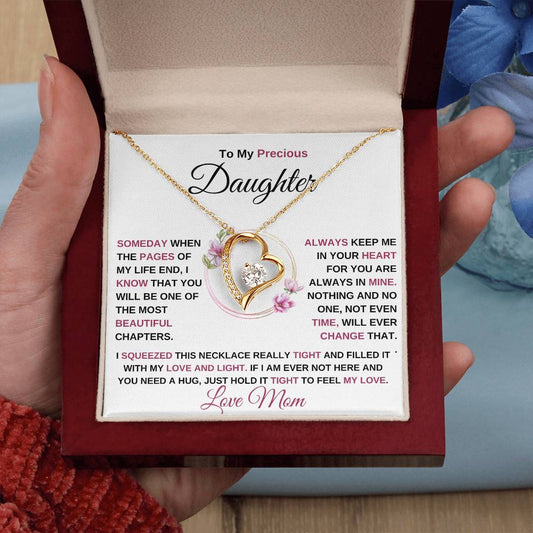 My Precious Daughter Forever Love Heart Necklace - Kim’s Signature Beauty & Accessories    