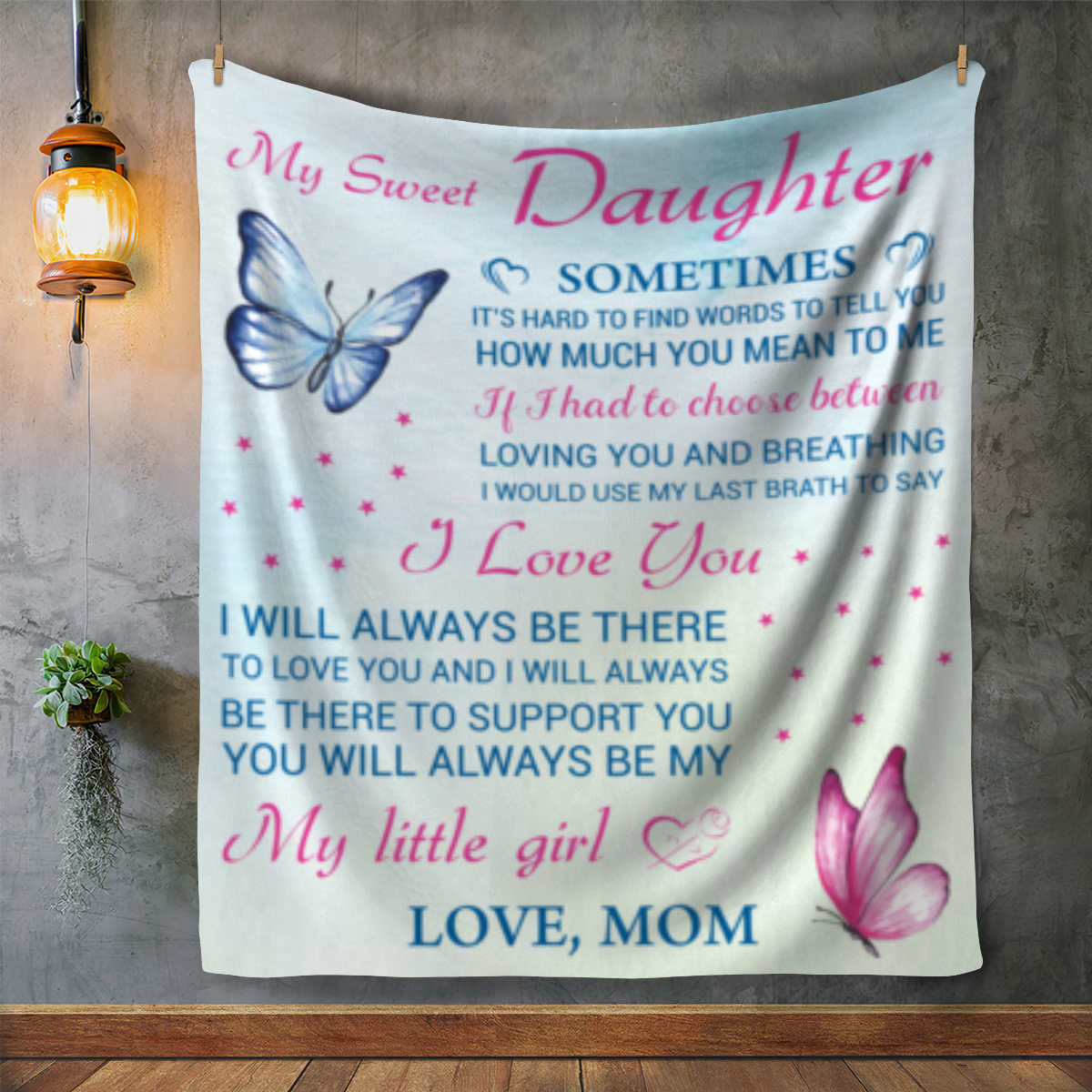 My Sweet Daughter Blanket-Love Mom - Kim’s Signature Beauty & Accessories    