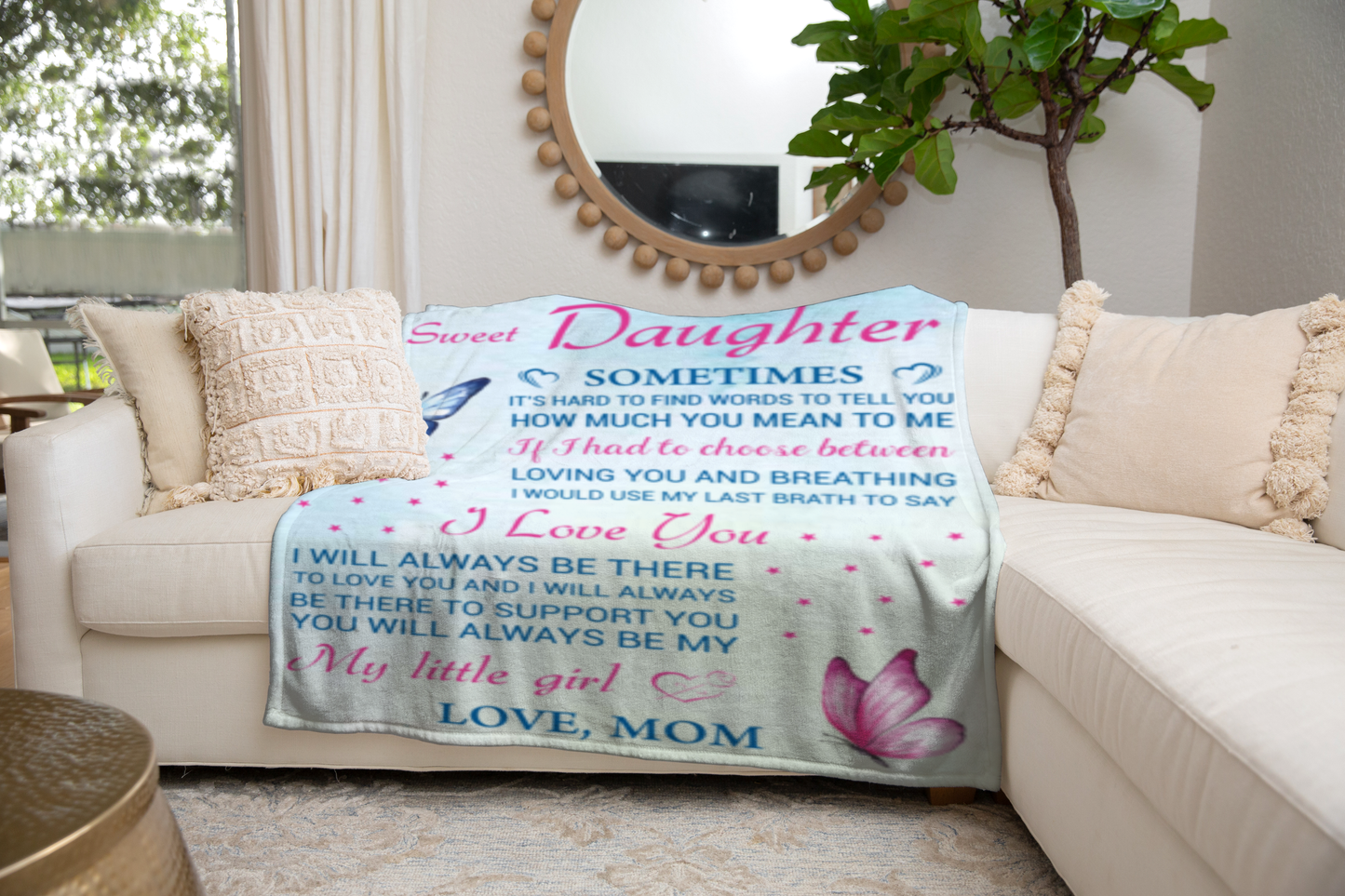 My Sweet Daughter Blanket-Love Mom - Kim’s Signature Beauty & Accessories    