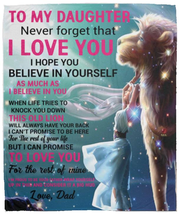 My daughter- I Love You Blanket (50X60) - Kim’s Signature Beauty & Accessories    