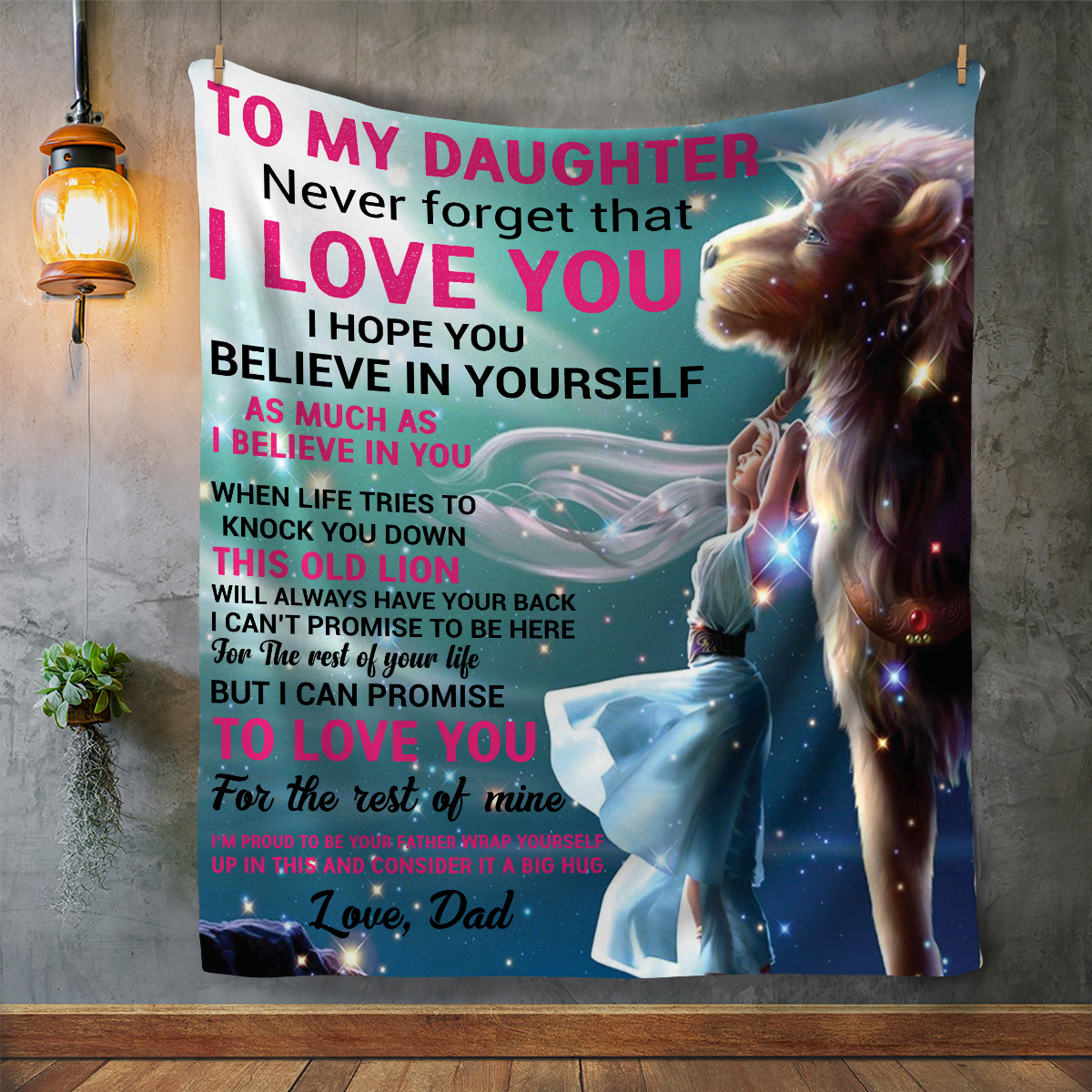 My daughter- I Love You Blanket (50X60) - Kim’s Signature Beauty & Accessories    