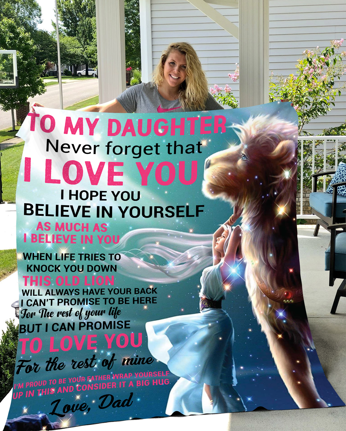 My daughter- I Love You Blanket (50X60) - Kim’s Signature Beauty & Accessories    