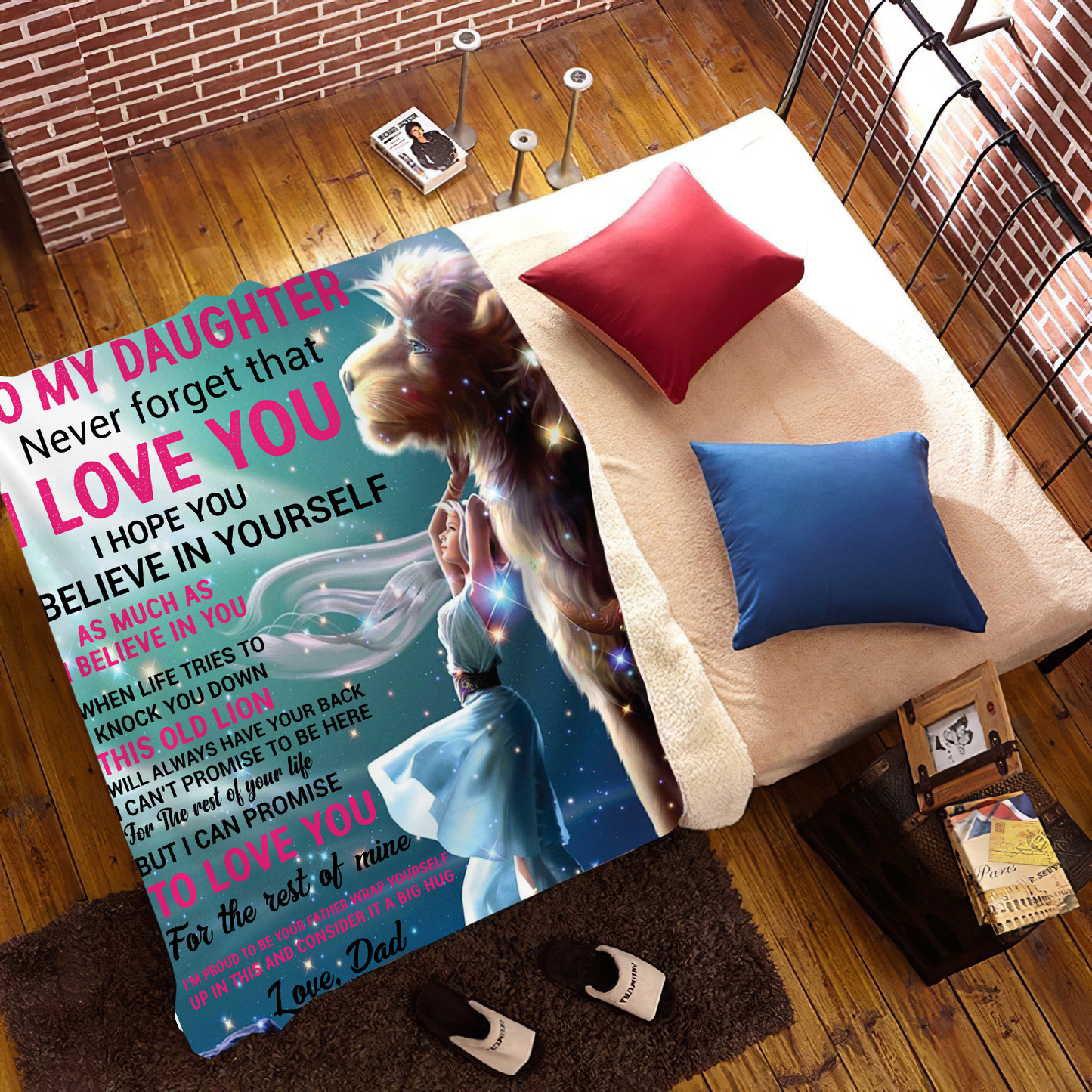 My daughter- I Love You Blanket (50X60) - Kim’s Signature Beauty & Accessories    