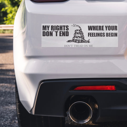 My Rights Don’t End | Bumper Sticker - Kim’s Signature Beauty & Accessories    