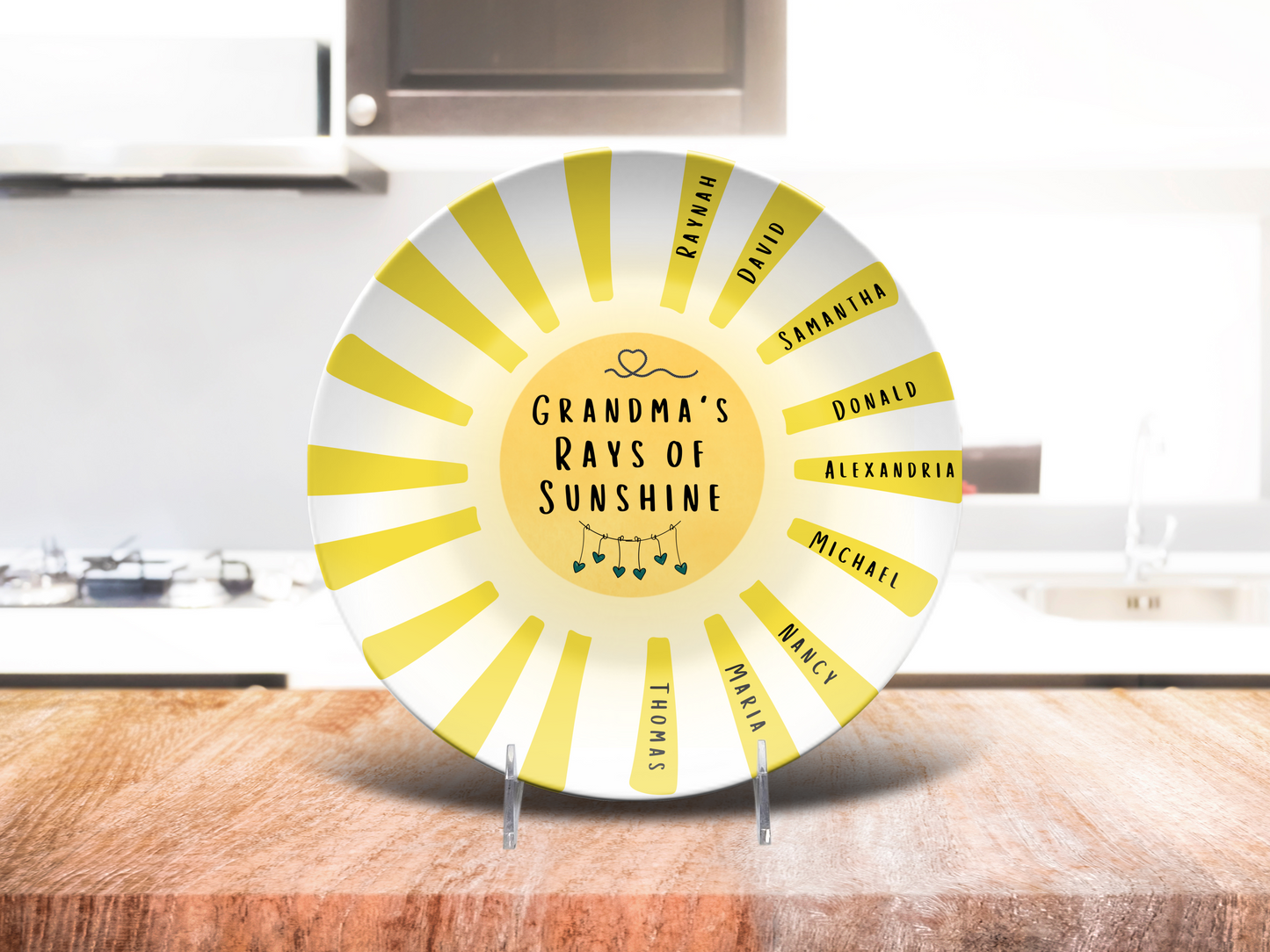 [Name]'s Rays of Sunshine Personalized Plate - Kim’s Signature Beauty & Accessories    