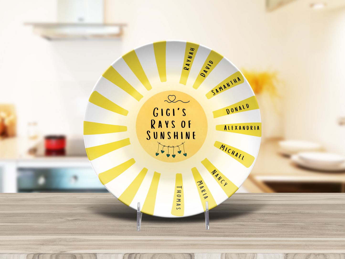 [Name]'s Rays of Sunshine Personalized Plate - Kim’s Signature Beauty & Accessories    