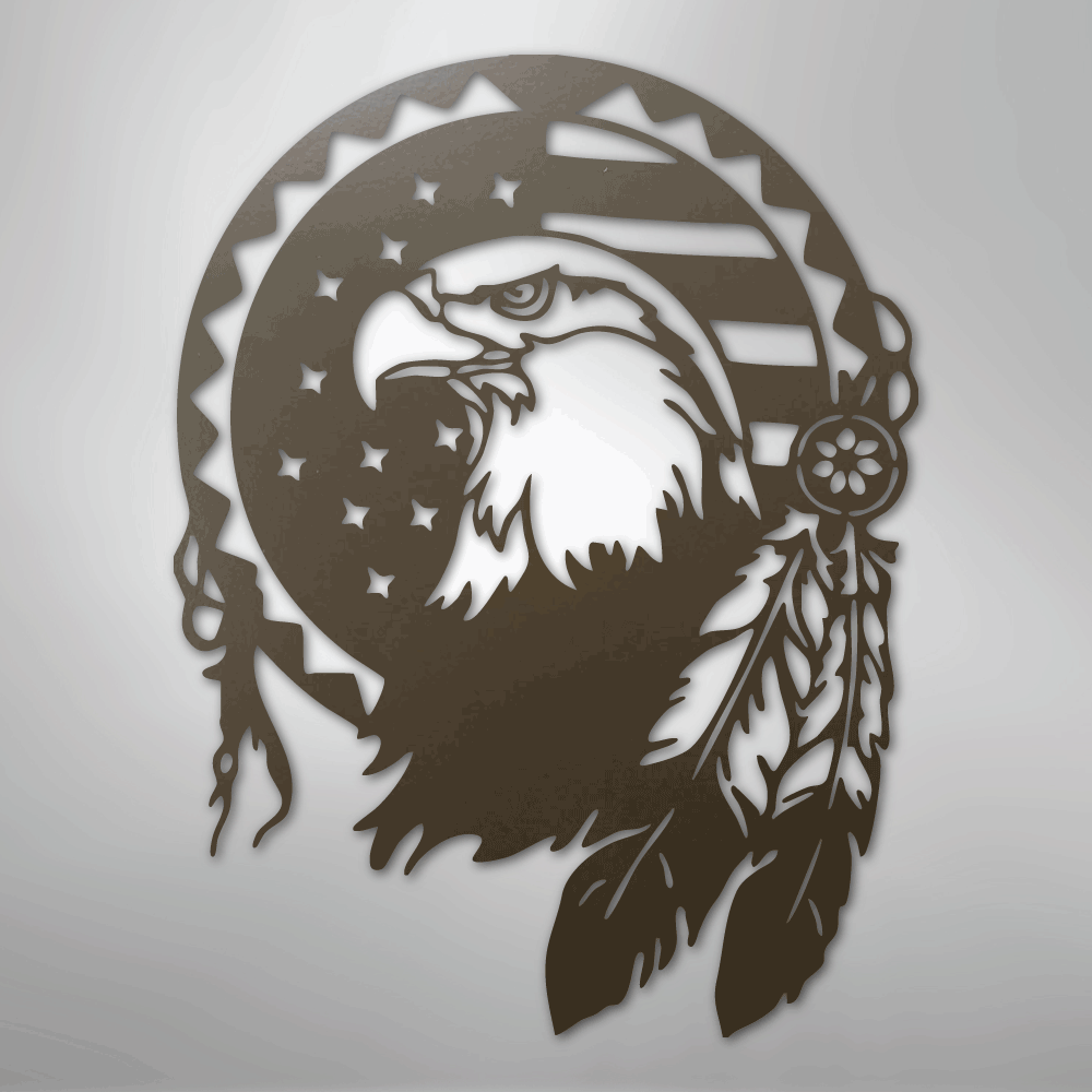 Native Eagle - Steel Sign - Kim’s Signature Beauty & Accessories