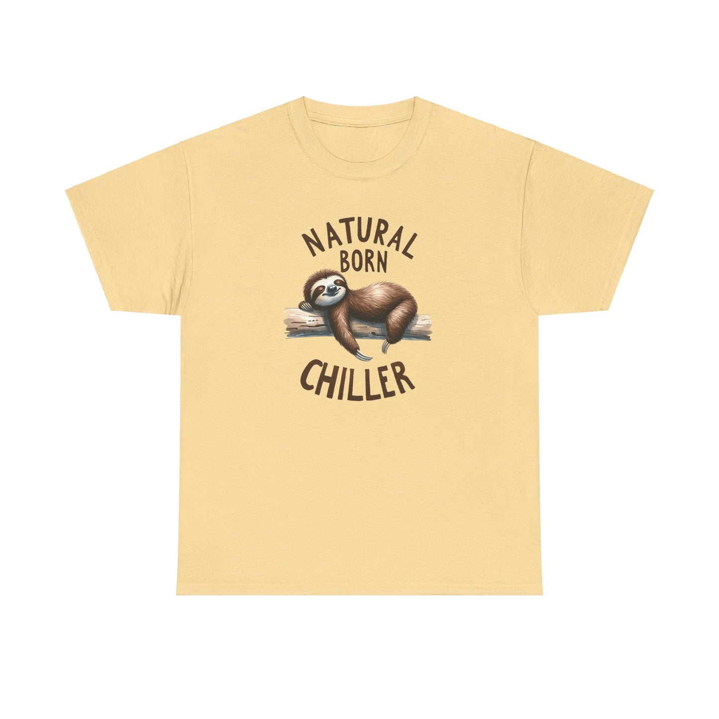 Natural Born Chiller Sloth | Cotton Tee - Kim’s Signature Beauty & Accessories    